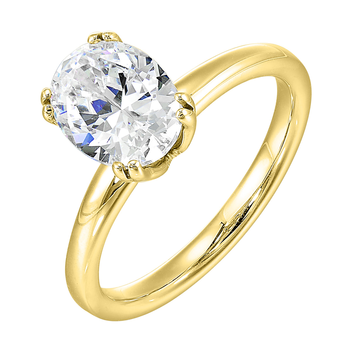  Man オフショット バラ売り⭕️ 14Kt Yellow Gold Semi Mount For 2Ctw Oval Center – Zorells Jewelry
